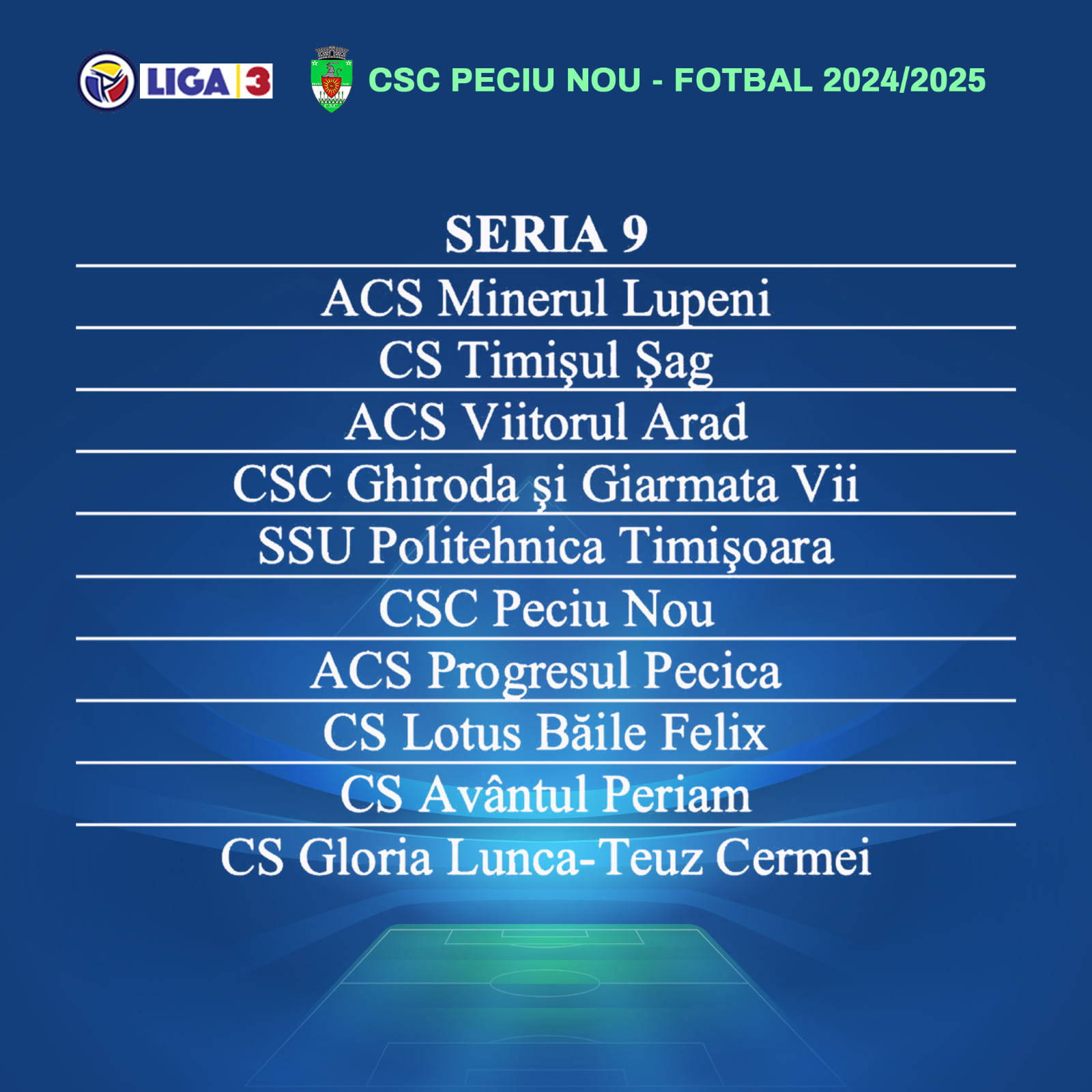 CSC Peciu Nou - Liga 3,Seria a IX-a: Dueluri cu echipe din Timiș, Arad, Bihor și Hunedoara